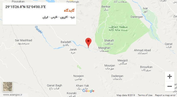 روستای گابدگاه بر روی نقشه