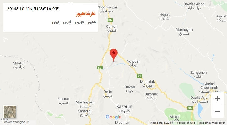 روستای غارشاهپور بر روی نقشه