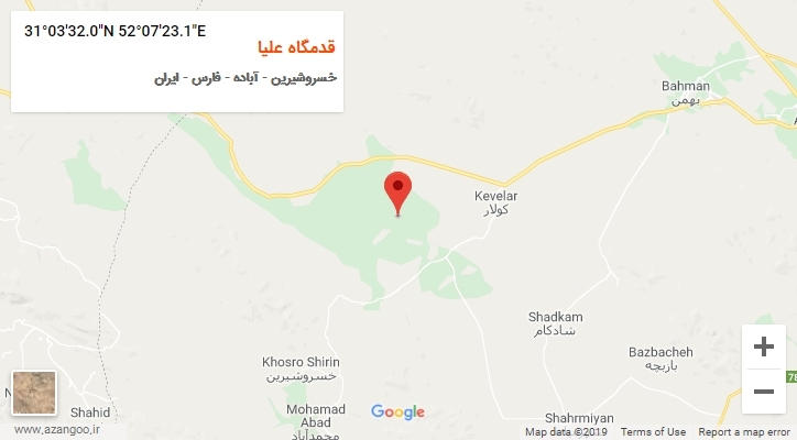 روستای قدمگاه علیا بر روی نقشه
