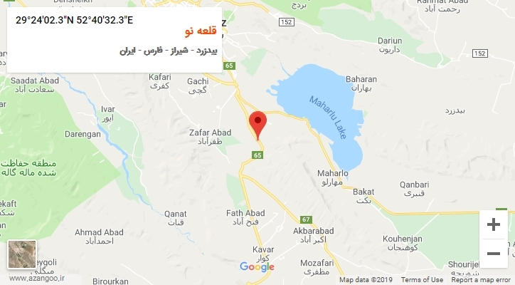 روستای قلعه نو بر روی نقشه