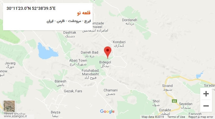 روستای قلعه نو بر روی نقشه