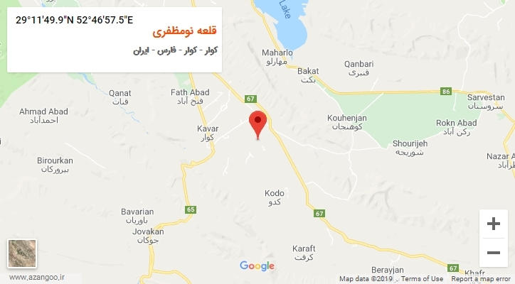 روستای قلعه نومظفری بر روی نقشه