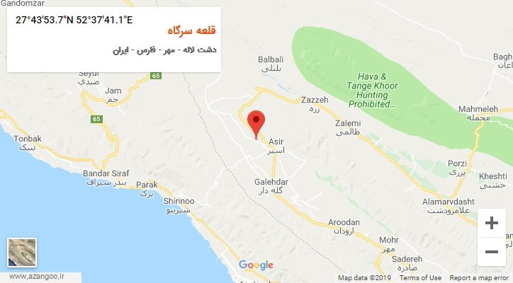 روستای قلعه سرگاه بر روی نقشه