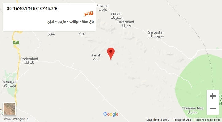 روستای قلاتو بر روی نقشه