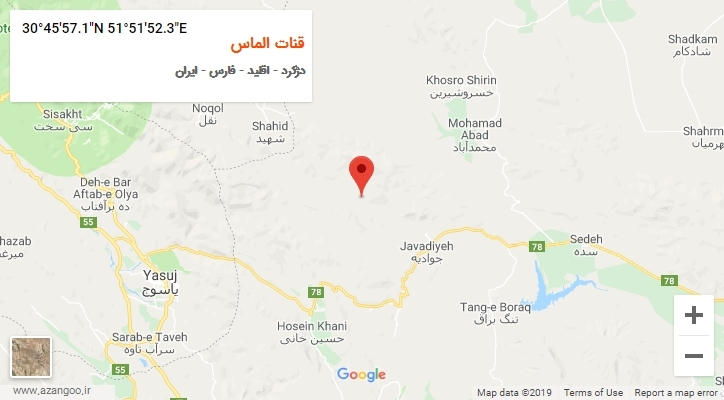 روستای قنات الماس بر روی نقشه