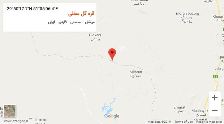 روستای قره گل سفلی بر روی نقشه