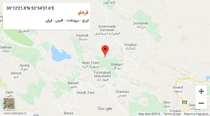 روستای قرخلو بر روی نقشه