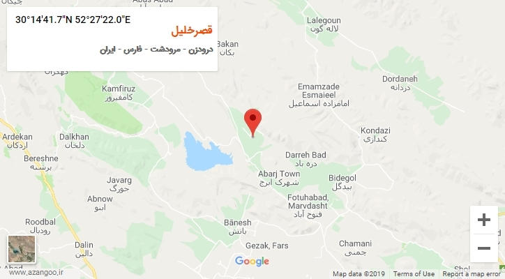 روستای قصرخلیل بر روی نقشه