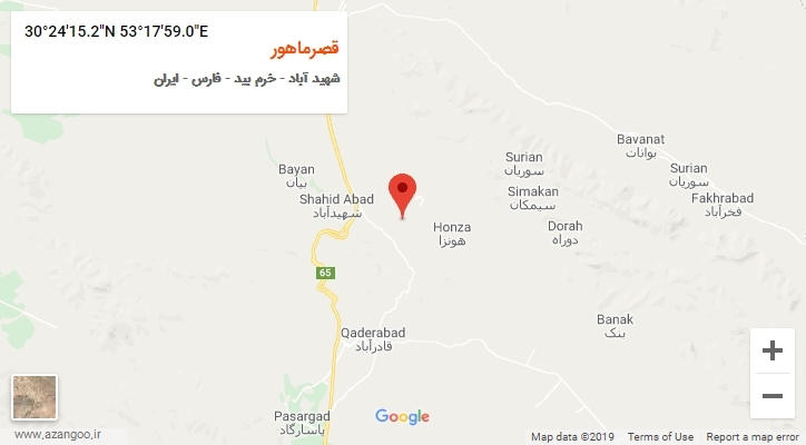 روستای قصرماهور بر روی نقشه