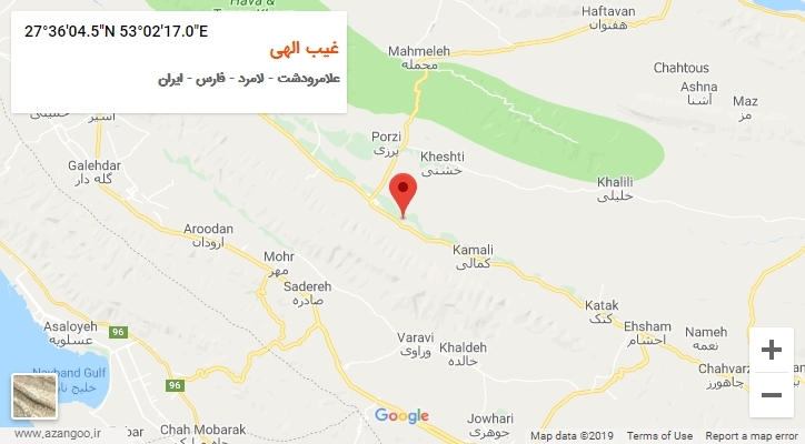 روستای غیب الهی بر روی نقشه