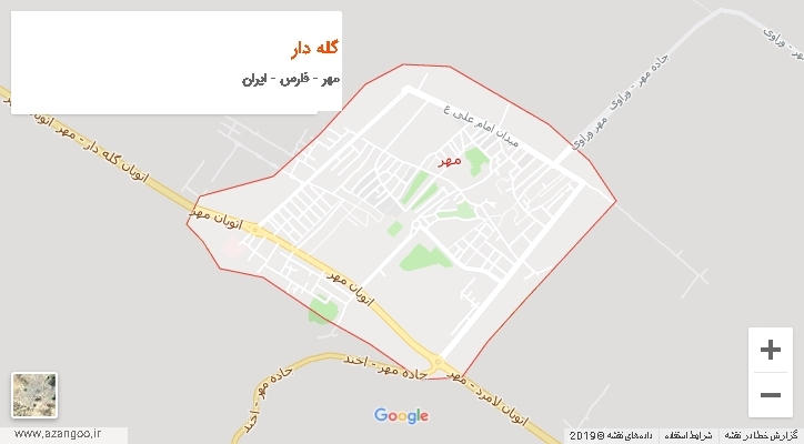 دهستان گله دار بر روی نقشه