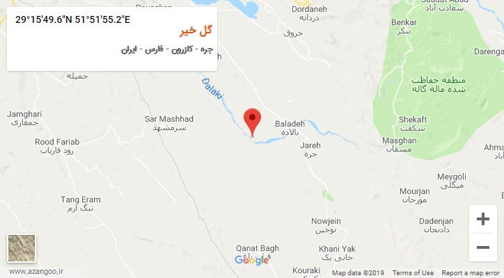 روستای گل خیر بر روی نقشه