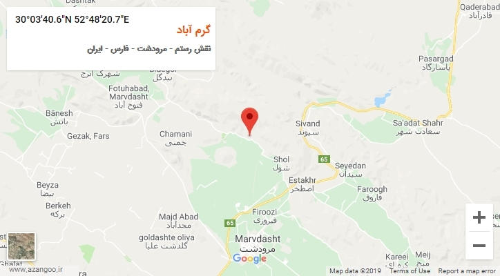 روستای گرم آباد بر روی نقشه