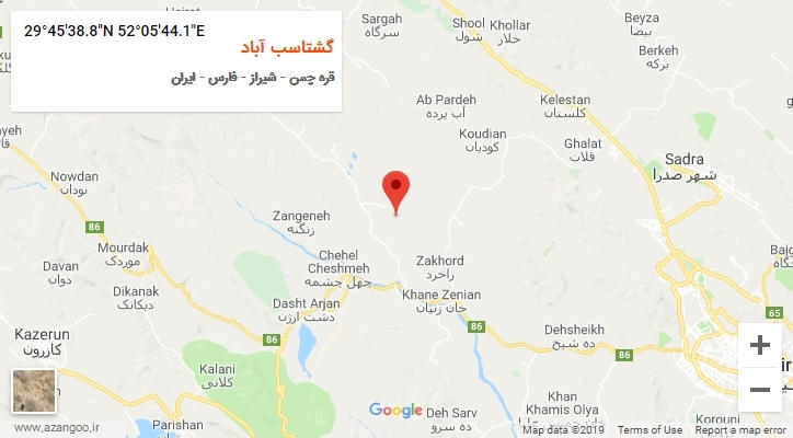 روستای گشتاسب آباد بر روی نقشه