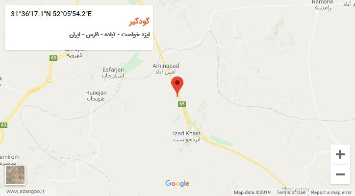 روستای گودگیر بر روی نقشه