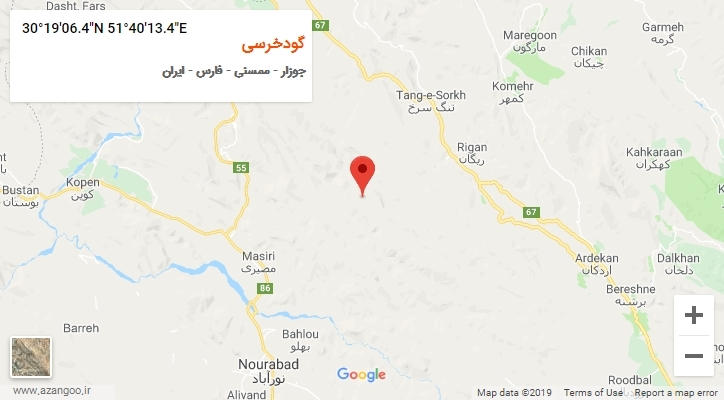 روستای گودخرسی بر روی نقشه