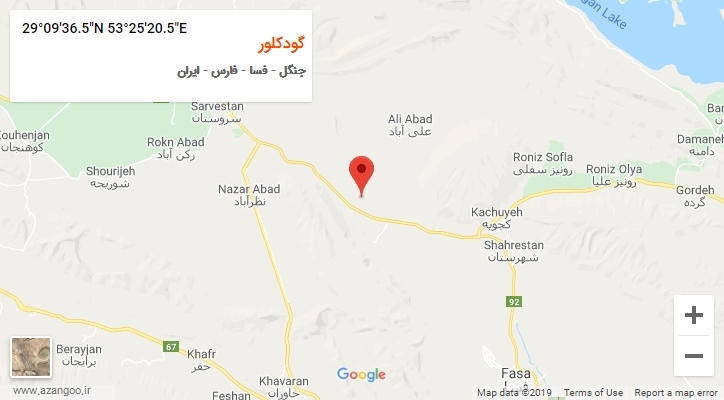 روستای گودکلور بر روی نقشه