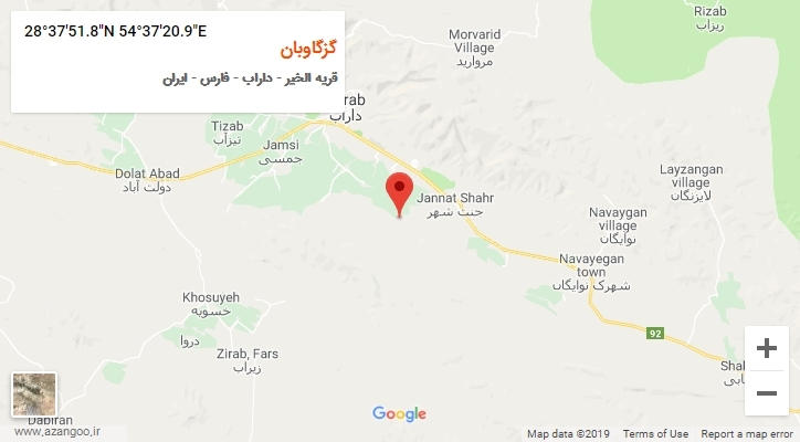 روستای گزگاوبان بر روی نقشه