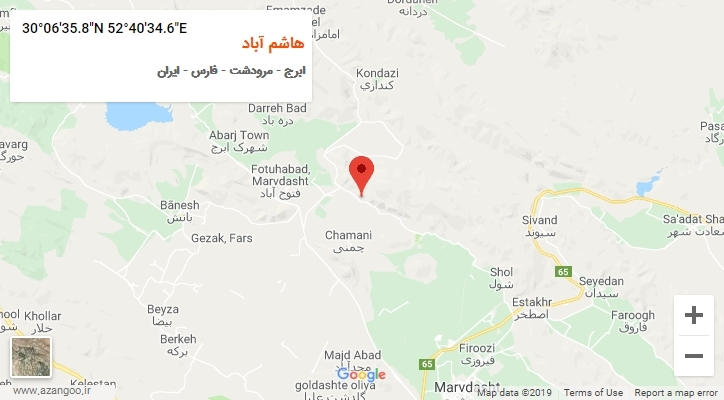 روستای هاشم آباد بر روی نقشه