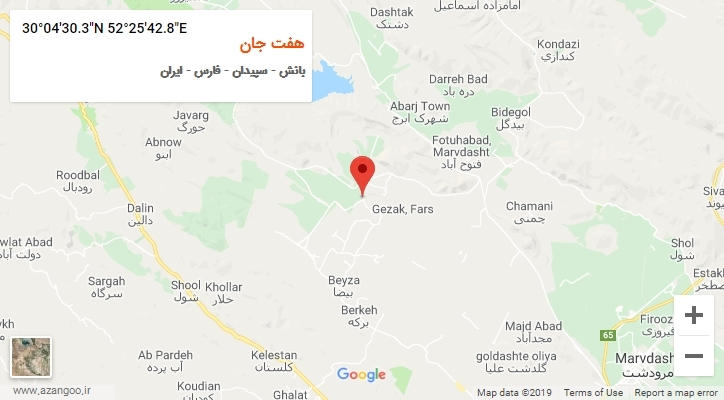 روستای هفت جان بر روی نقشه
