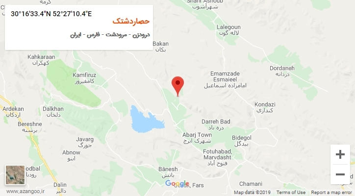 روستای حصاردشتک بر روی نقشه
