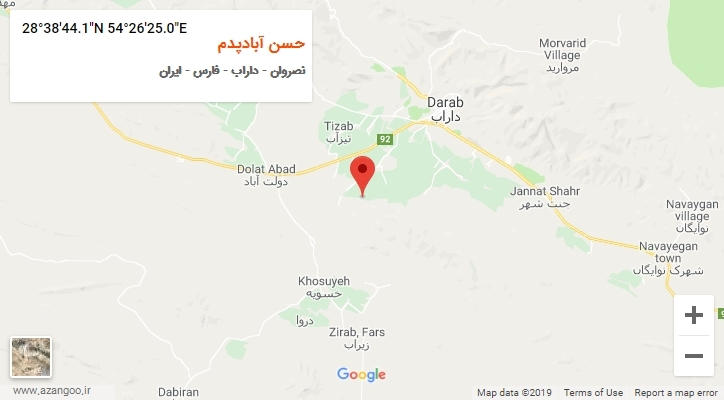 روستای حسن آبادپدم بر روی نقشه