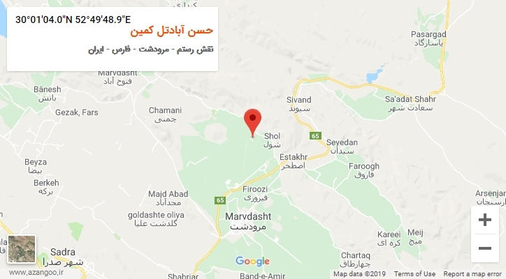 روستای حسن آبادتل کمین بر روی نقشه