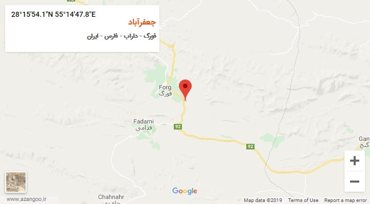 روستای جعفرآباد بر روی نقشه