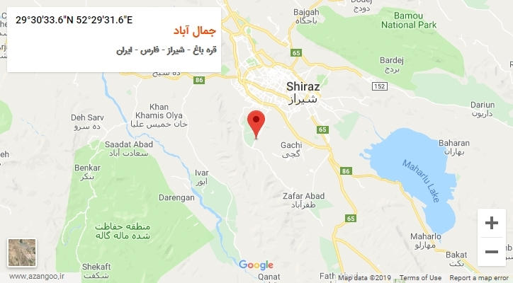 روستای جمال آباد بر روی نقشه