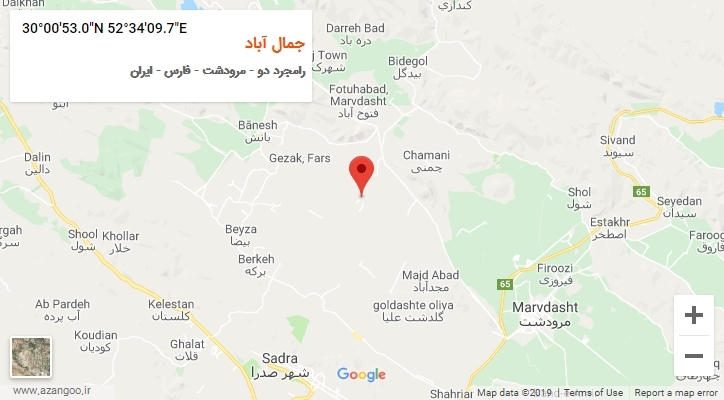 روستای جمال آباد بر روی نقشه