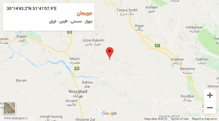 روستای جویجان بر روی نقشه