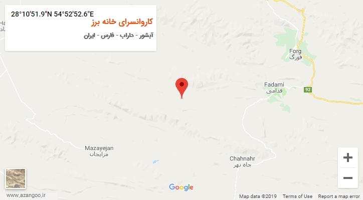 روستای کاروانسرای خانه برز بر روی نقشه