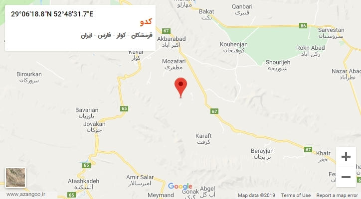 روستای کدو بر روی نقشه