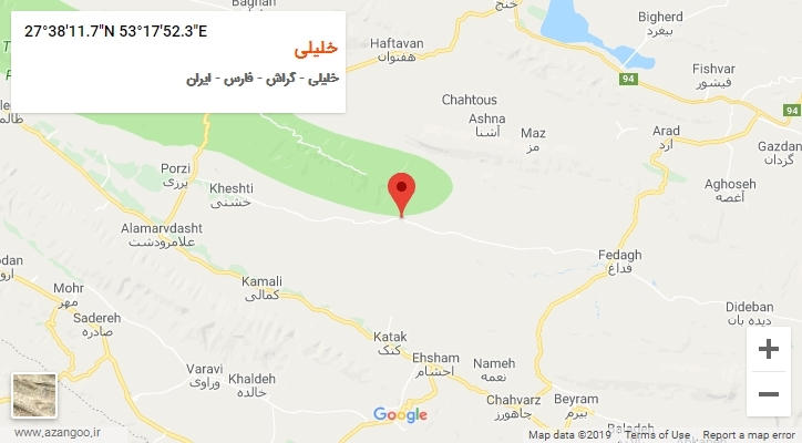 روستای خلیلی بر روی نقشه