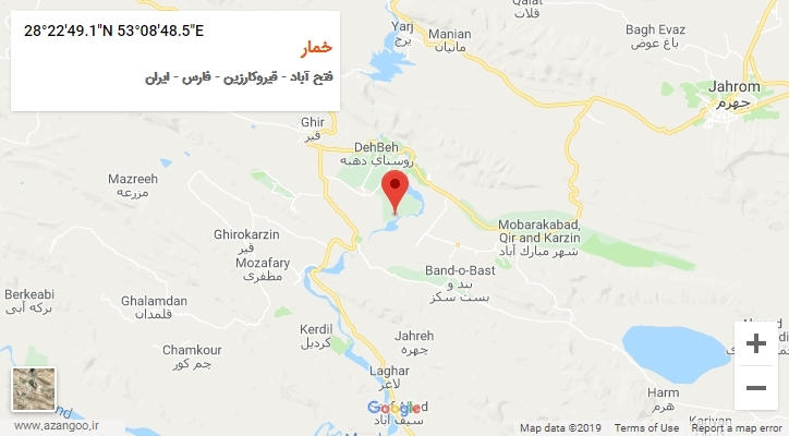 روستای خمار بر روی نقشه