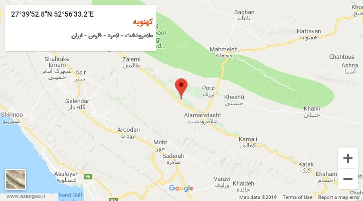روستای کهنویه بر روی نقشه
