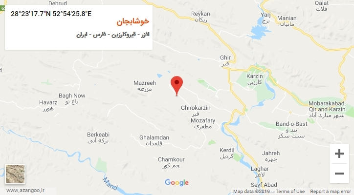 روستای خوشابجان بر روی نقشه