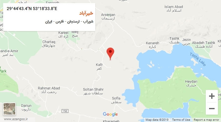 روستای خیرآباد بر روی نقشه