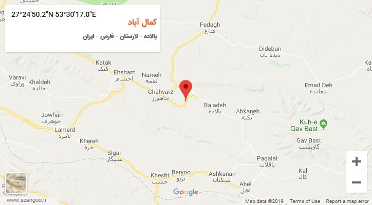 روستای کمال آباد بر روی نقشه