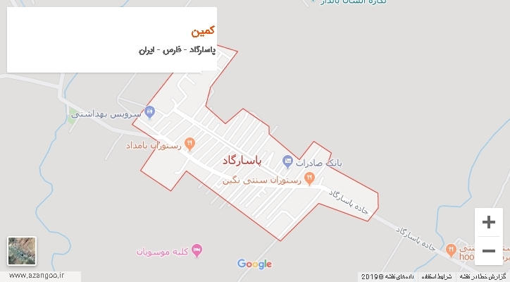 دهستان کمین بر روی نقشه