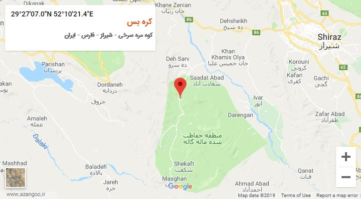 روستای کره بس بر روی نقشه
