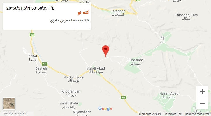 روستای کته نو بر روی نقشه