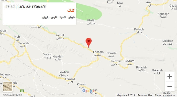 روستای کتک بر روی نقشه