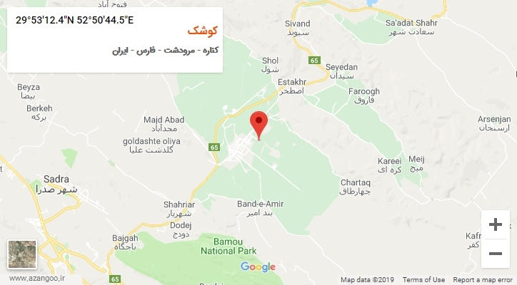 روستای کوشک بر روی نقشه