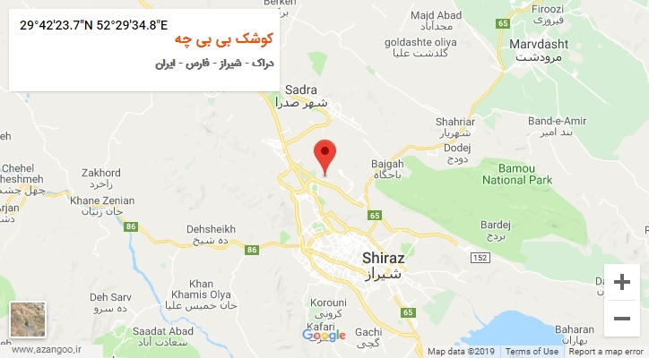 روستای کوشک بی بی چه بر روی نقشه
