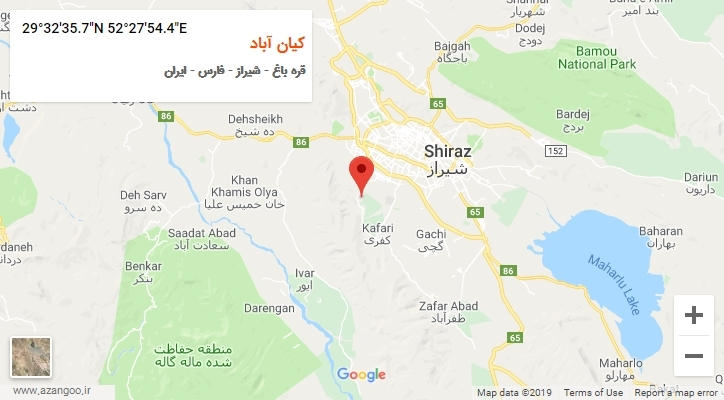 روستای کیان آباد بر روی نقشه