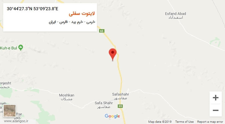 روستای لایتوت سفلی بر روی نقشه