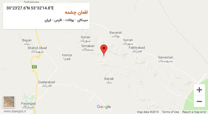 روستای لقمان چشمه بر روی نقشه