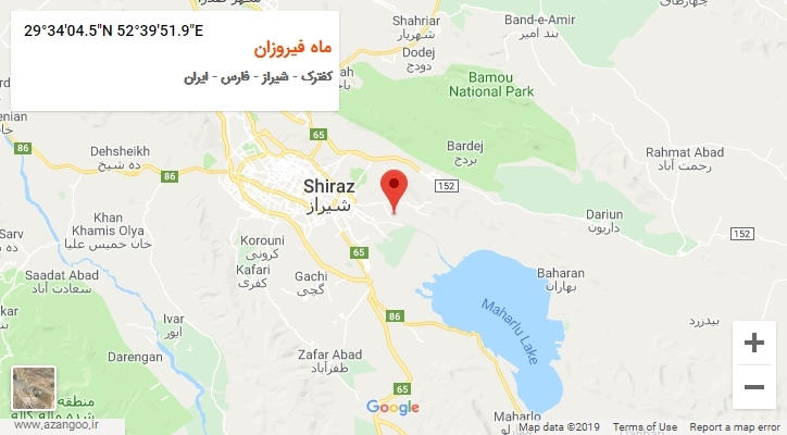 روستای ماه فیروزان بر روی نقشه