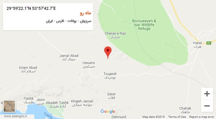 روستای ماه رو بر روی نقشه